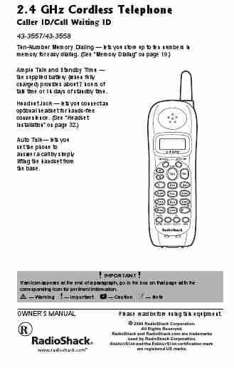 Radio Shack Cordless Telephone 43-3558-page_pdf